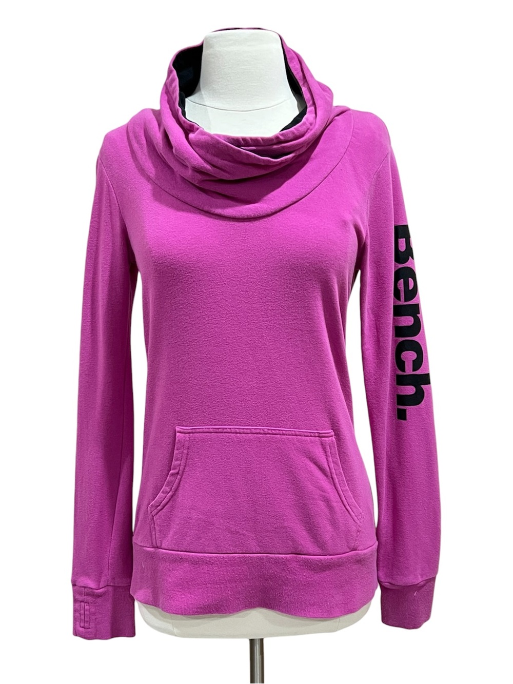 Bench Pink Purple Cowl Neck Lightweight Sweatshirt Size Small